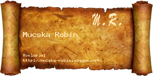 Mucska Robin névjegykártya